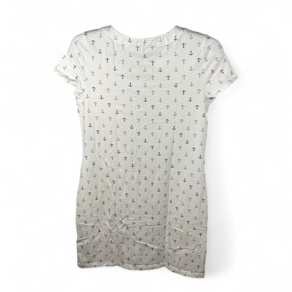 Tommy Hilfiger Lana Nautical Navy Anchor Lace-Up Shirt Dress White Blue, Size M - Picture 4 of 7